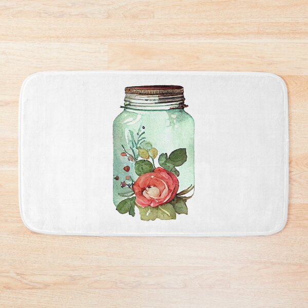 Item preview, Hipster Vintage Jar Floral Watercolor Artwork designed and sold by ThisIsMugLife.