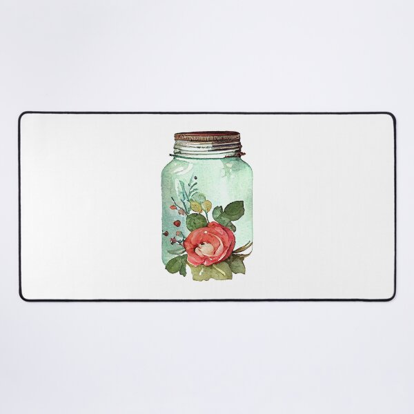 Item preview, Hipster Vintage Jar Floral Watercolor Artwork designed and sold by ThisIsMugLife.