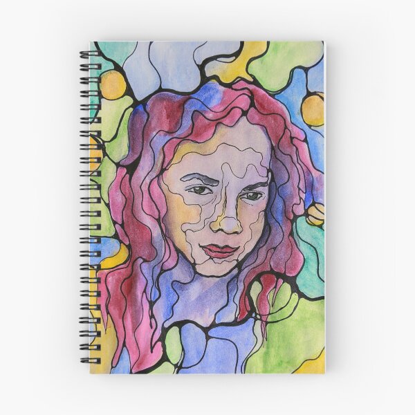 Item preview, Abstract portrait of a Woman with pink hair neurographica style designed and sold by yul4ik80.