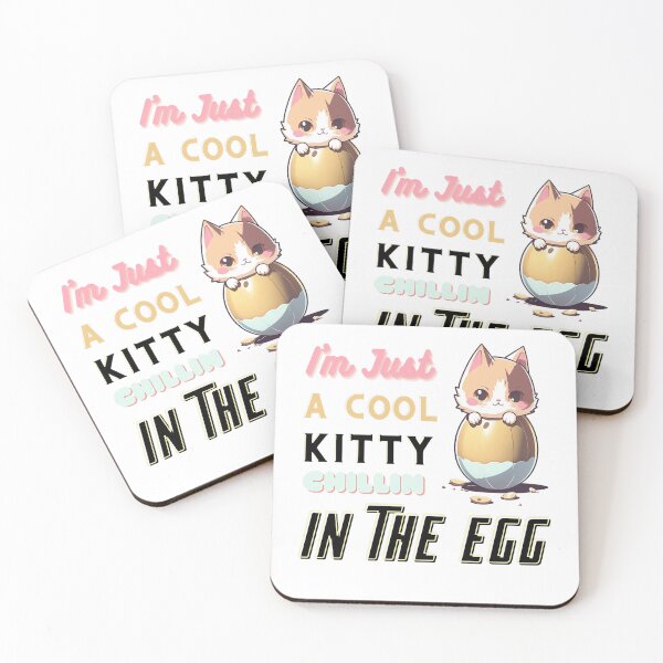 Item preview, I'm just a cool Kitty Cat Chilling in the Egg designed and sold by wildcrazylove.