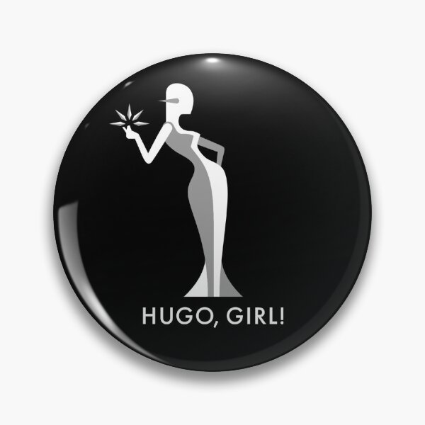 Item preview, ¡Hugo, niña! logotipo vertical gris y blanco designed and sold by HugoGirl.