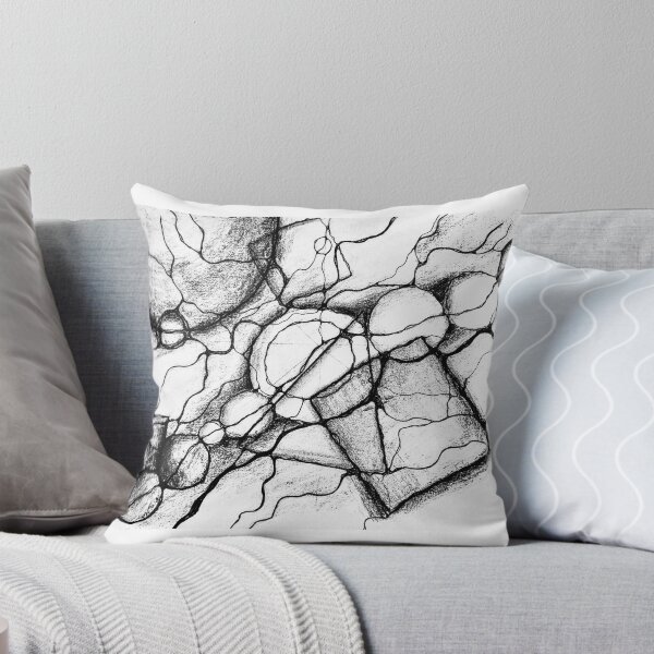 Item preview, Abstract neurographic drawing of circles and lines in monochrome  designed and sold by yul4ik80.