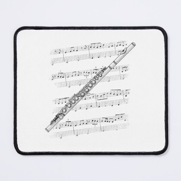Item preview, Flute Music Notation Flutist Woodwind Musician designed and sold by doodlerob.