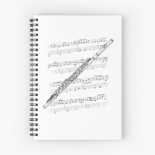 Item preview, Flute Music Notation Flutist Woodwind Musician designed and sold by doodlerob.