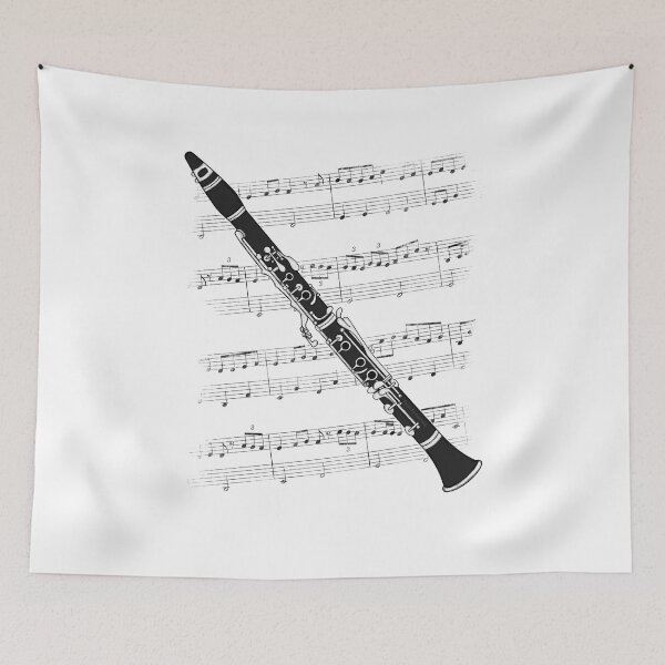 Item preview, Clarinet Music Notation Clarinetist Woodwind Musician designed and sold by doodlerob.