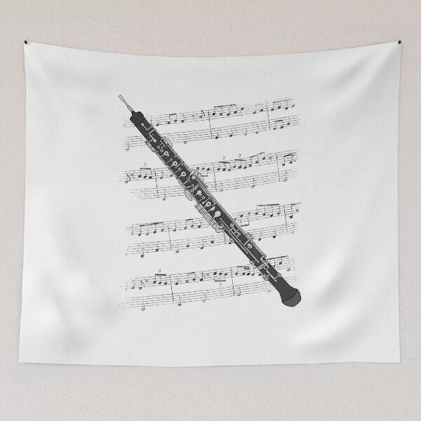 Item preview, Oboe Music Notation Oboist Woodwind Musician designed and sold by doodlerob.