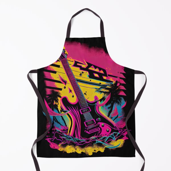 Item preview, Synthwave Retrowave Guitar Colorful Graphic designed and sold by SpookshowDesign.