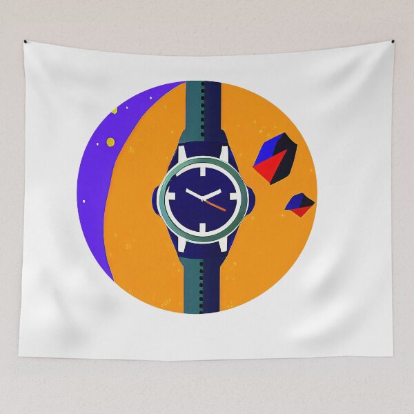 Item preview, Round watch 10h10 orange, round format designed and sold by Flairh-Art.