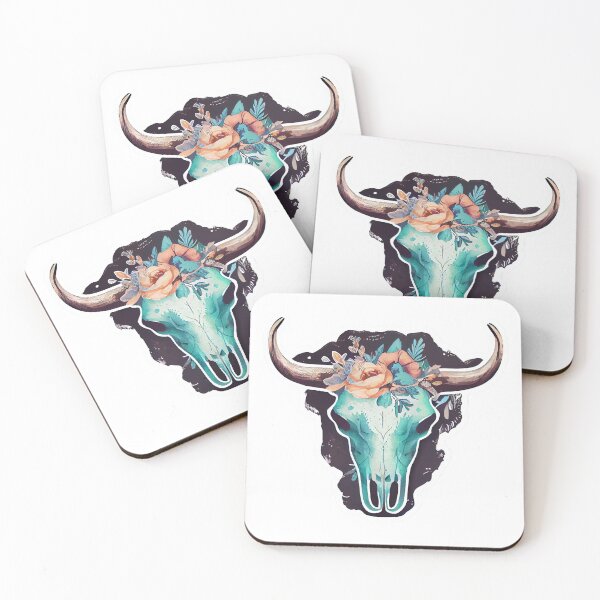 Item preview, Boho Cow Skull designed and sold by DigitalArtcapes.