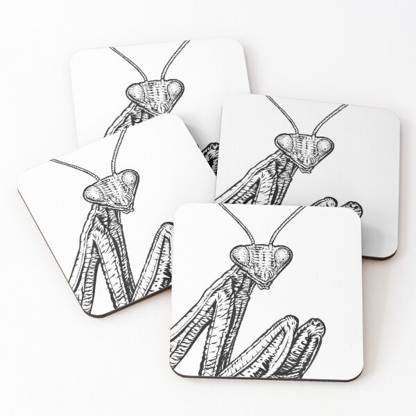 Item preview, PRAYING MANTIS ink portrait designed and sold by lautir.