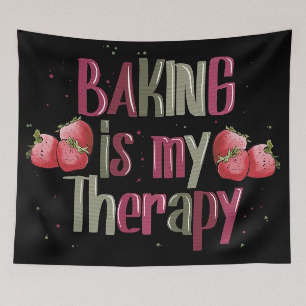Item preview, Baking Therapy with Watercolor Strawberries designed and sold by CharlieCreates.