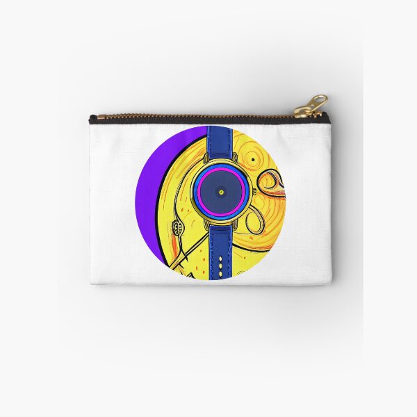 Item preview, Violet, yellow and gold watch, round format designed and sold by Flairh-Art.