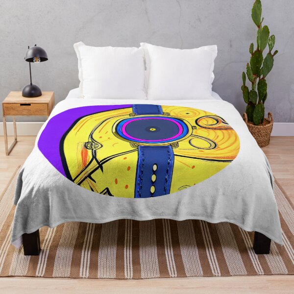 Item preview, Violet, yellow and gold watch, round format designed and sold by Flairh-Art.