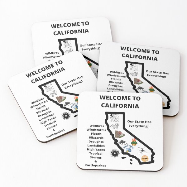 Item preview, Welcome To California - Our States Has Everything! (Major Disasters) Black Stencil designed and sold by signshirtz.