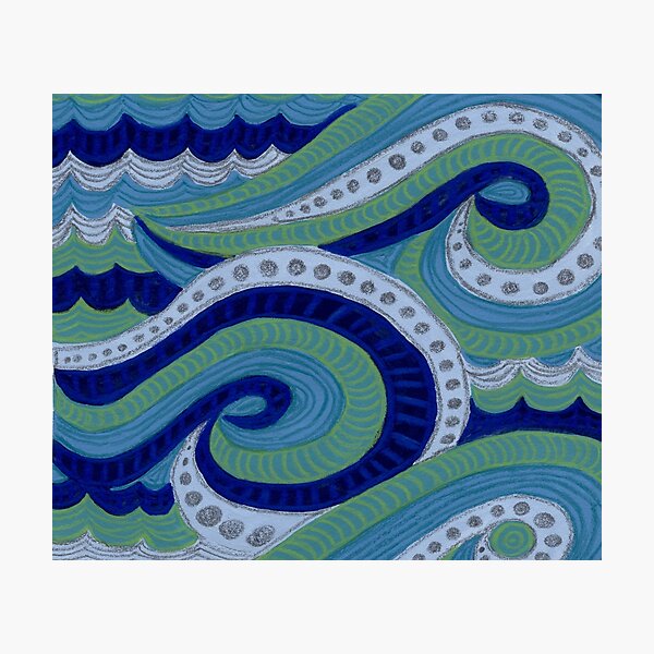 Abstract waves…All Your Waves and Your Billows Passed Over Me Photographic Print