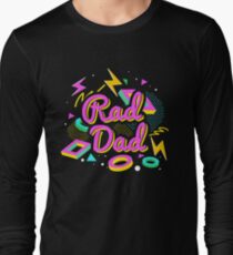 Rad Dad | 80s theme gift | 80s neon tshirt | rad dad shirt | 80s dad | retro graphic tee | eighties party | 80s theme party | retro graphic tshirt Long Sleeve T-Shirt