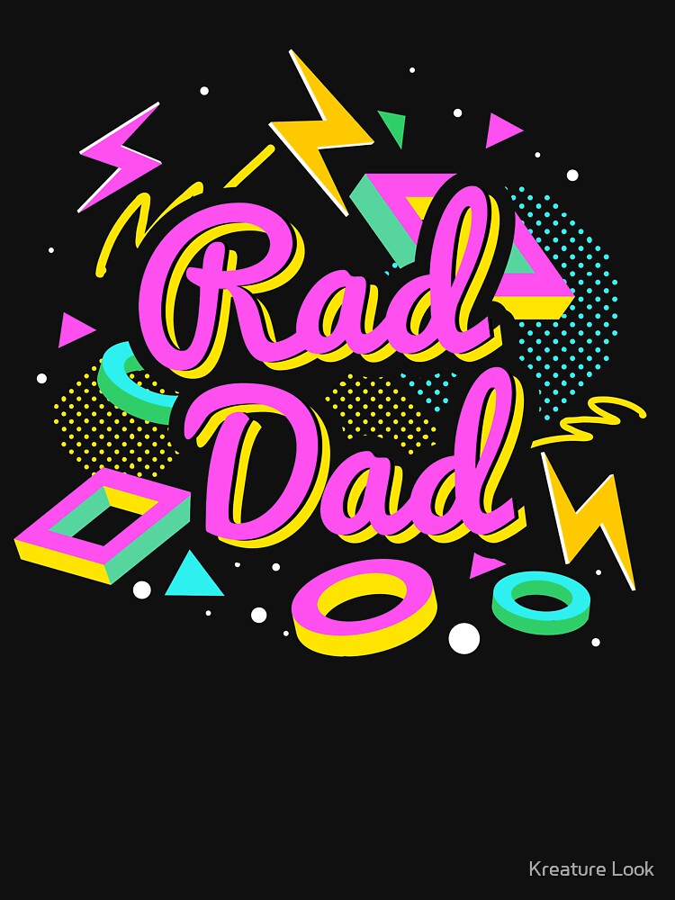 Rad Dad | 80s theme gift | 80s neon tshirt | rad dad shirt | 80s dad | retro graphic tee | eighties party | 80s theme party | retro graphic tshirt by qtstore12