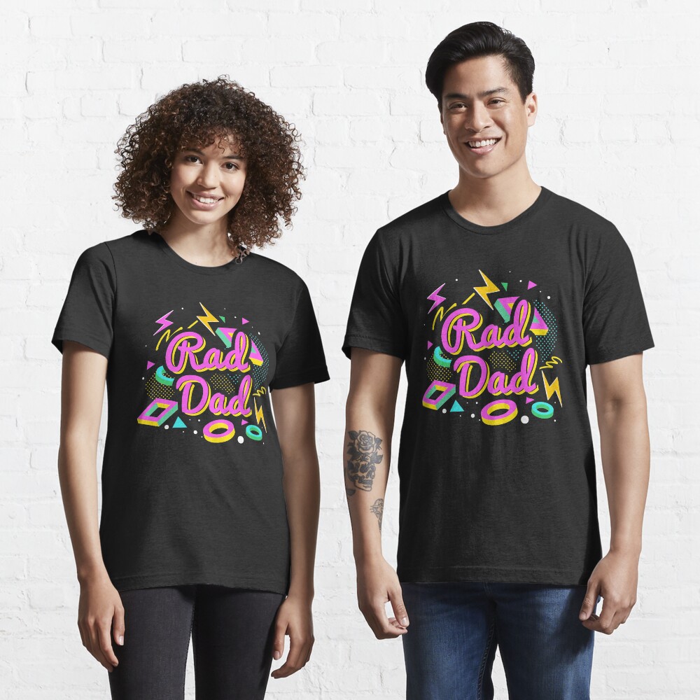 Rad Dad | 80s theme gift | 80s neon tshirt | rad dad shirt | 80s dad | retro graphic tee | eighties party | 80s theme party | retro graphic tshirt Essential T-Shirt