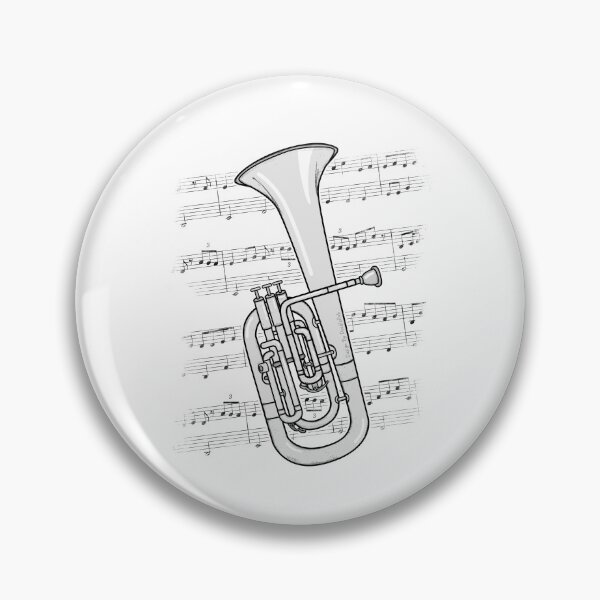 Artikelvorschau, Tenorhorn-Noten, Hornist, Blechbläser entworfen und verkauft von doodlerob.