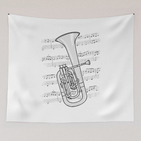 Item preview, Tenor Horn Music Notation Hornist Brass Musician designed and sold by doodlerob.