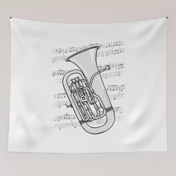 Aperçu de l'œuvre Notation musicale pour euphonium, euphoniumiste, musicien de cuivres créée et vendue par doodlerob.