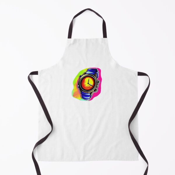 Item preview, Blue watch with warm color gradient, round format designed and sold by Flairh-Art.