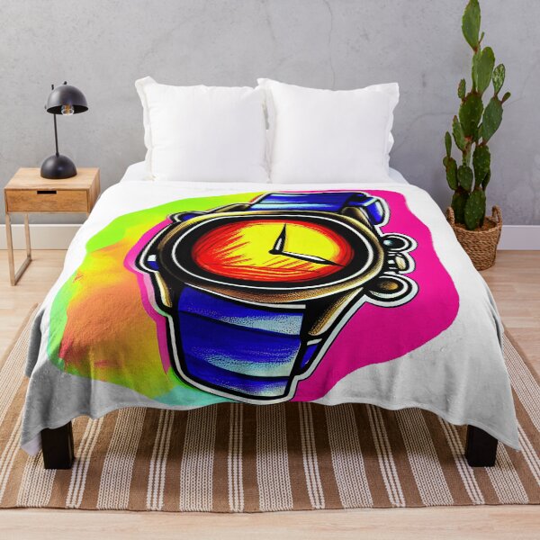 Item preview, Blue watch with warm color gradient, round format designed and sold by Flairh-Art.