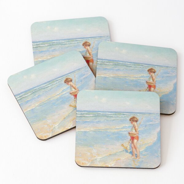 Item preview, Charles Garabed Atamian - Vintage Child at the Beach Coastal Beach Summer designed and sold by chillchar1234.
