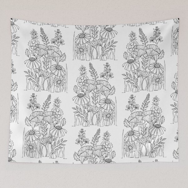 Item preview, Wily Wildflowers Colour It In designed and sold by mrana.