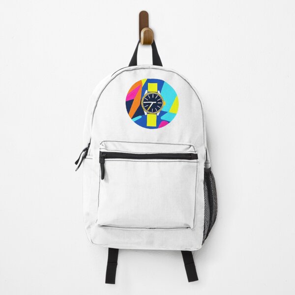 Item preview, Yellow watch with colored background, round format designed and sold by Flairh-Art.