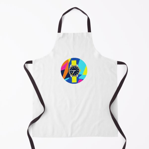 Item preview, Yellow watch with colored background, round format designed and sold by Flairh-Art.