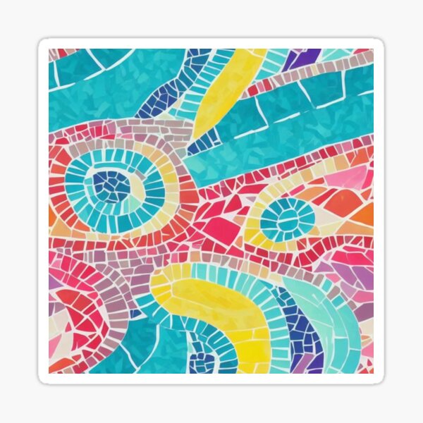 Item preview, Soft geometric spiral pattern. Pastel colors. Mosaic designed and sold by evk-art.