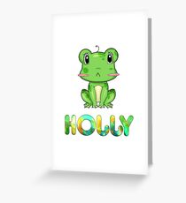 Frosch Holly Greeting Card