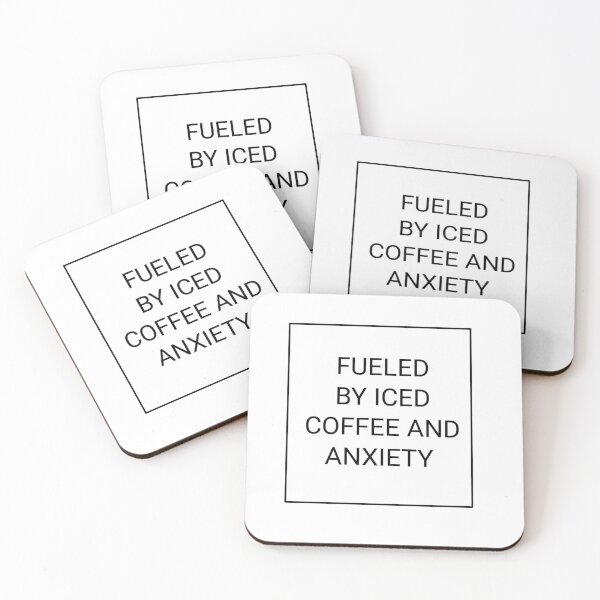 Item preview, Fueled by iced coffee and anxiety designed and sold by fattim3.