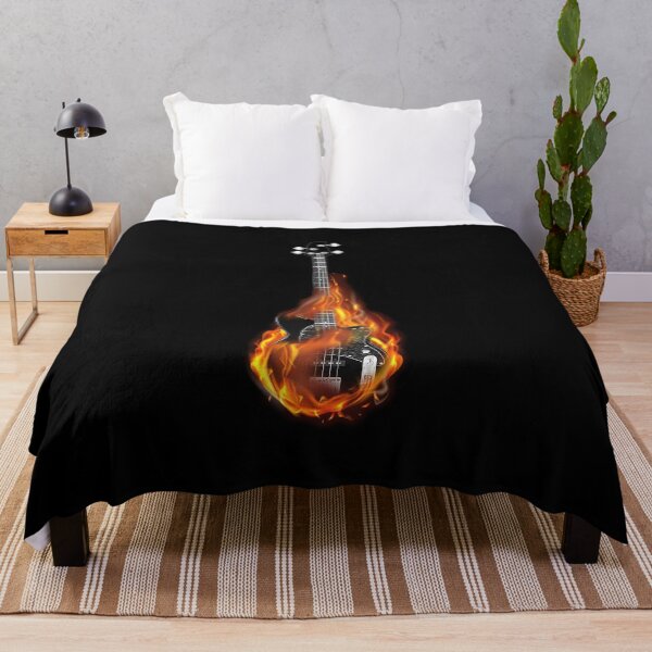 Item preview, fire guitar t-shirt designed and sold by dreamer-zone.
