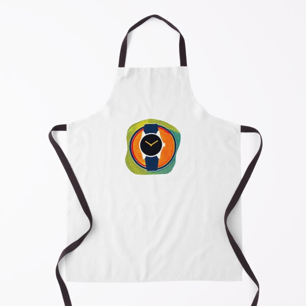 Item preview, Black watch with multicolored spiral background, round format designed and sold by Flairh-Art.