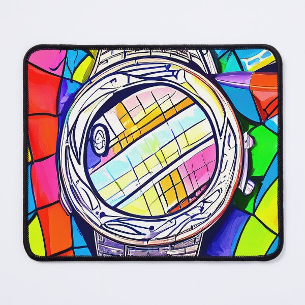 Item preview, Colourful, multicolored and checkered watch, square format designed and sold by Flairh-Art.