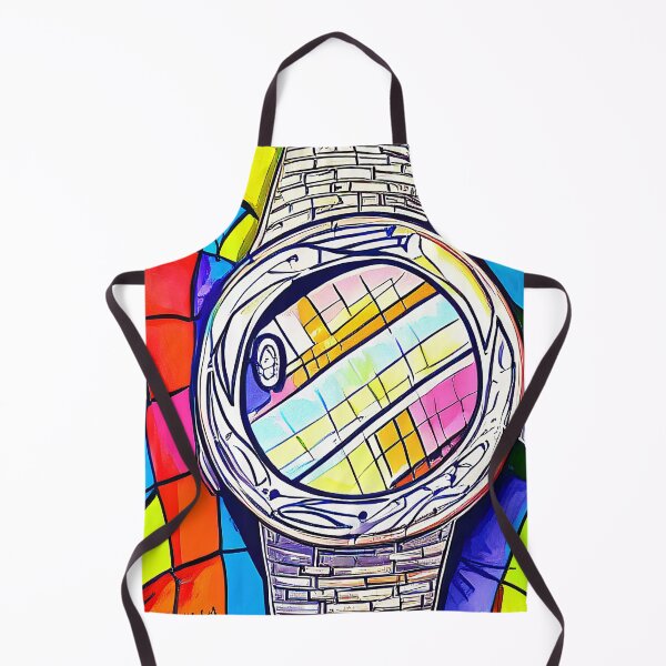 Item preview, Colourful, multicolored and checkered watch, square format designed and sold by Flairh-Art.