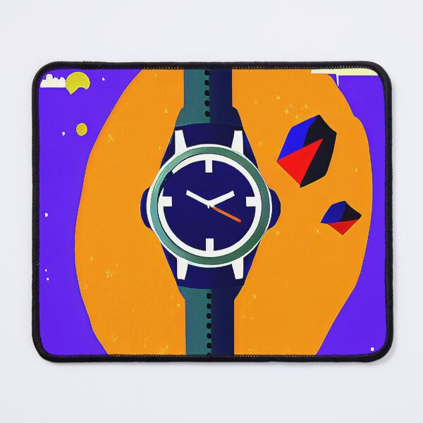 Item preview, 10h10 orange round watch, square format designed and sold by Flairh-Art.
