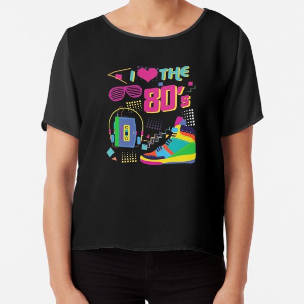 I Love the 80s, 80s theme gift, 80s neon tshirt