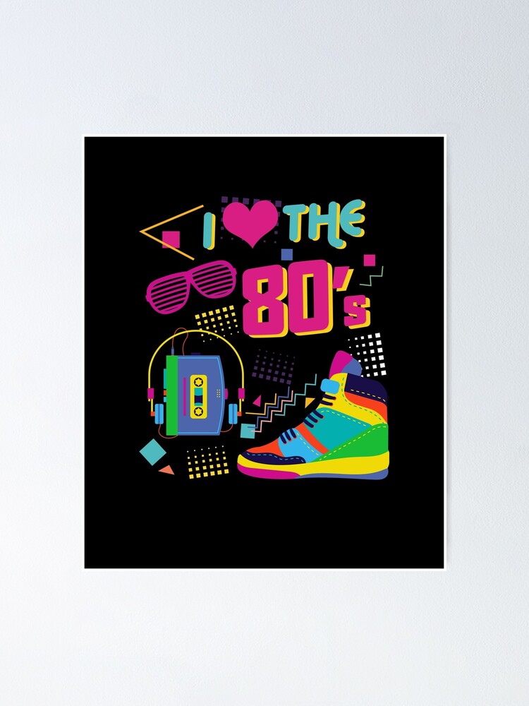 I Love the 80s, 80s theme gift, 80s neon tshirt
