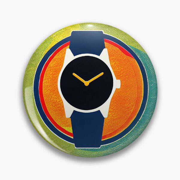 Item preview, Blue, black and white vintage-style watch, square format designed and sold by Flairh-Art.