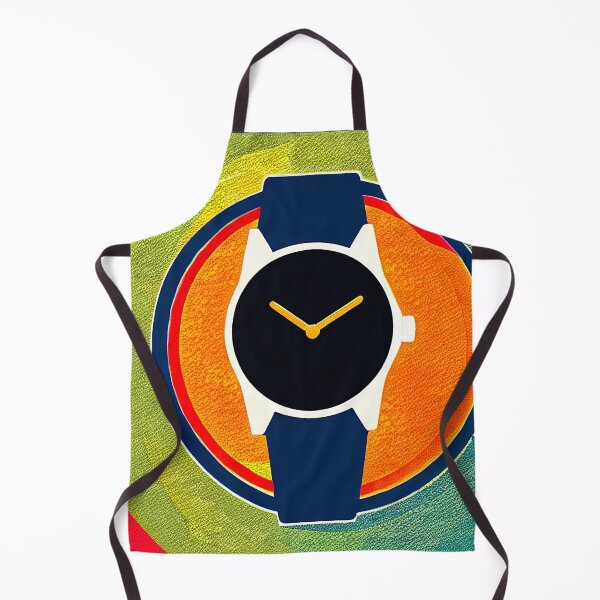 Item preview, Blue, black and white vintage-style watch, square format designed and sold by Flairh-Art.