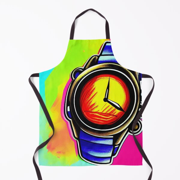 Item preview, Blue watch with warm color gradient, square format designed and sold by Flairh-Art.