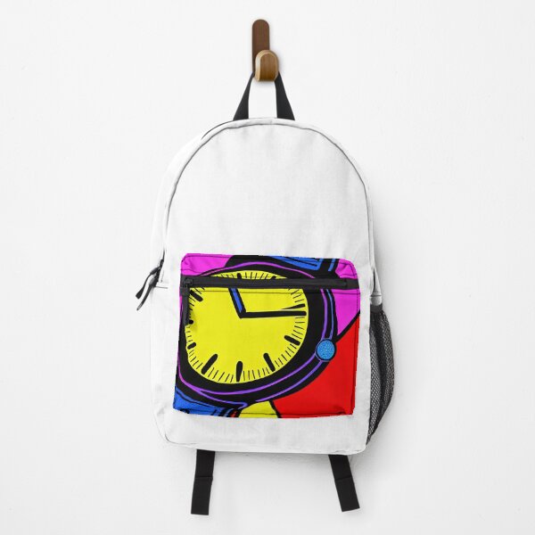 Item preview, Blue yellow watch with pink dominance, square format designed and sold by Flairh-Art.