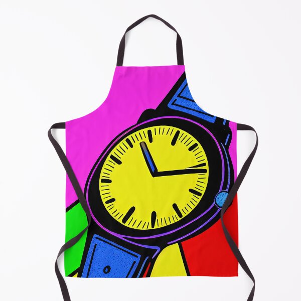 Item preview, Blue yellow watch with pink dominance, square format designed and sold by Flairh-Art.