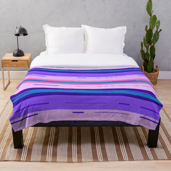 Item preview, Pink Ambu - Purple Stripe Throw Blanket designed and sold by PetraKDesigns.