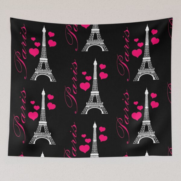 Item preview, Paris Eiffel Tower Pink Black designed and sold by BeachBumFamily.
