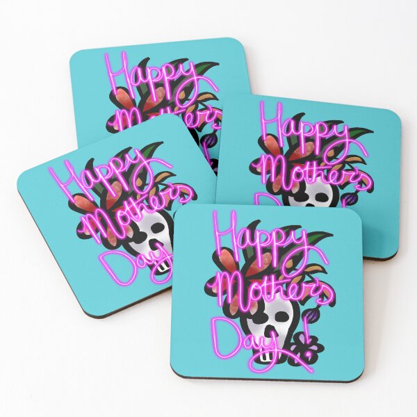 Item preview, Mother’s Day neon skull and flowers designed and sold by SepiaWinchester.