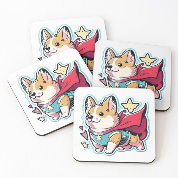 Item preview, Kawaii Corgi Hero - Cute and Courageous Dog Art designed and sold by Akira Miyamoto.